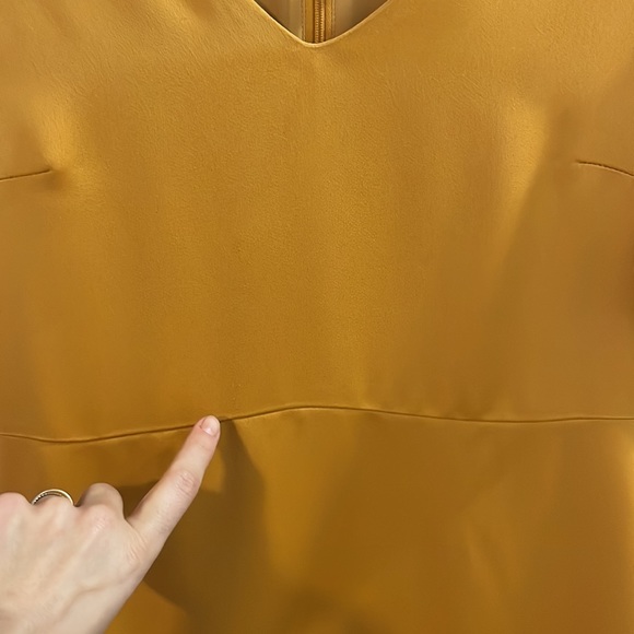 Banana Republic Satin Marigold Flutter Midi Dress with Sleeves, size 2. - Picture 5 of 6